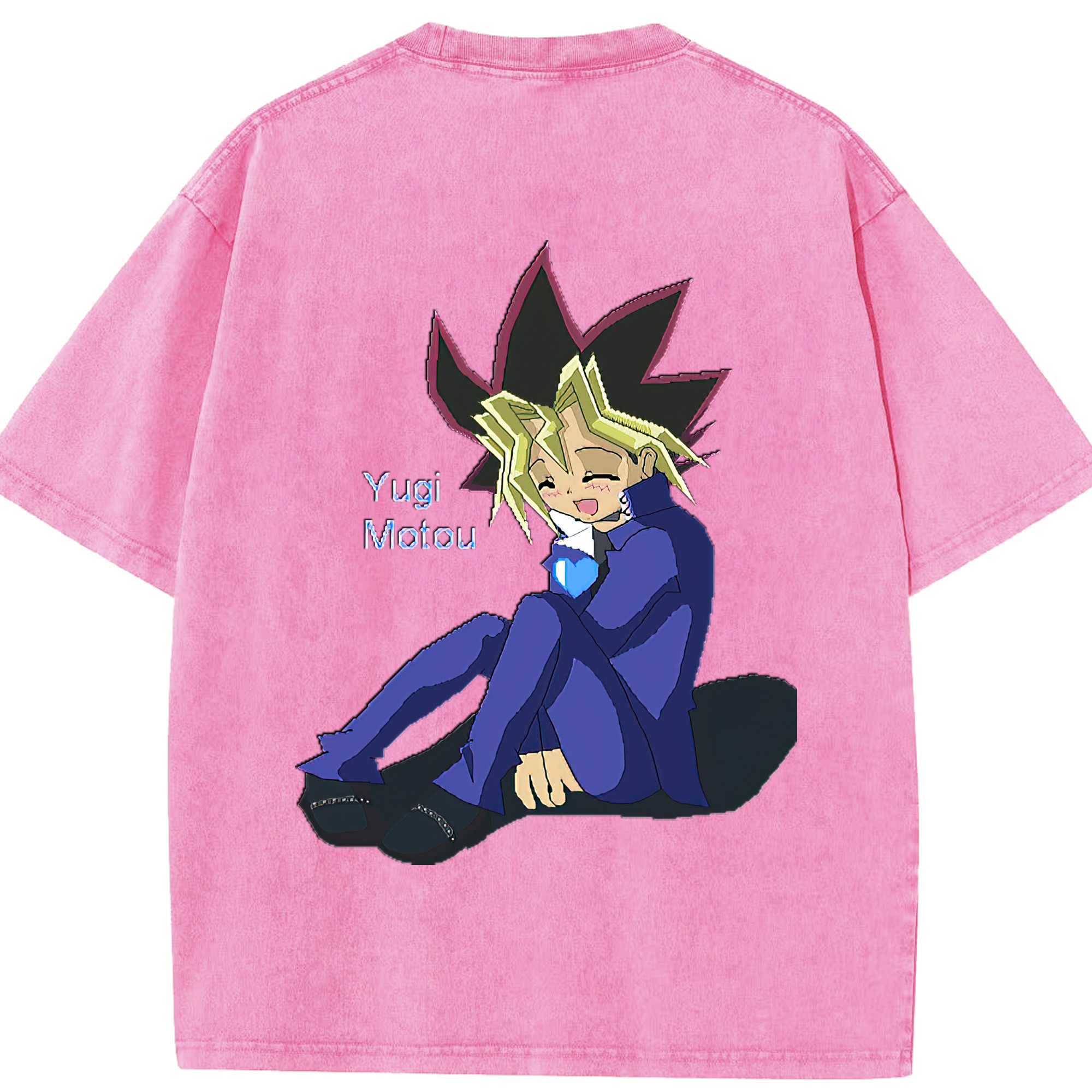（画像用） 遊☆戯☆王 Yu-Gi-Oh! 綿100% ヴィンテージ風 半袖Tシャツ（背面プリント）